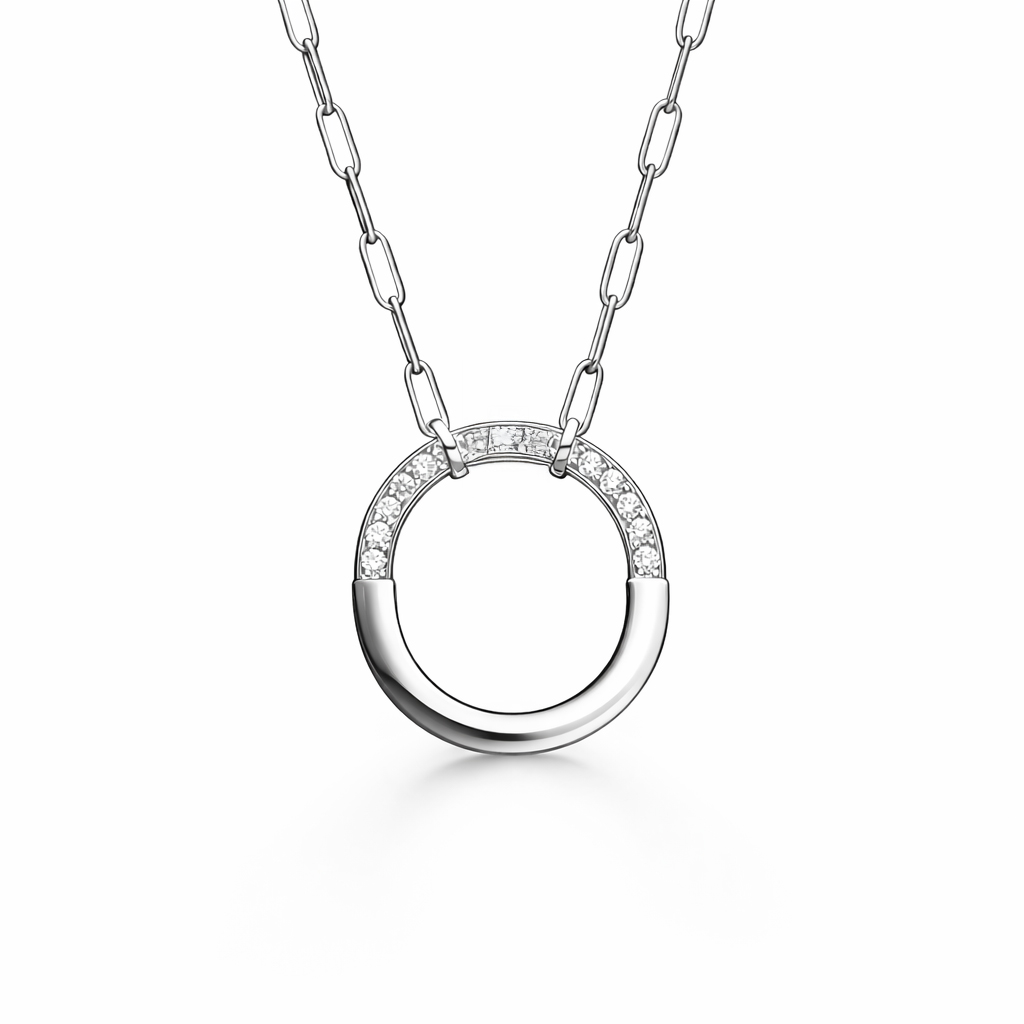 Silver teardrop pendant product in Curate app